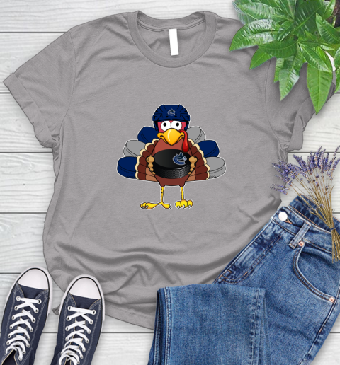 Vancouver Canucks Turkey Thanksgiving Day Women's T-Shirt 5