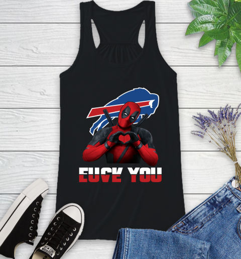 NHL Buffalo Bills Deadpool Love You Fuck You Football Sports Racerback Tank