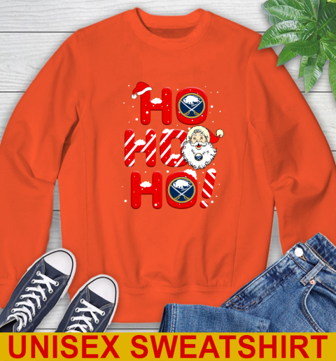 Buffalo Sabres NHL Hockey Ho Ho Ho Santa Claus Merry Christmas Shirt Sweatshirt 3