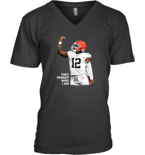 Shedeur Sander They Forgot Who I Am Premium V-Neck T-Shirt