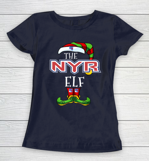 New York Rangers Christmas ELF Funny NHL Women's T-Shirt 2