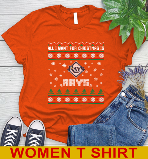 MLB All I Want For Christmas Is Tampa Bay Rays Baseball Sports 87