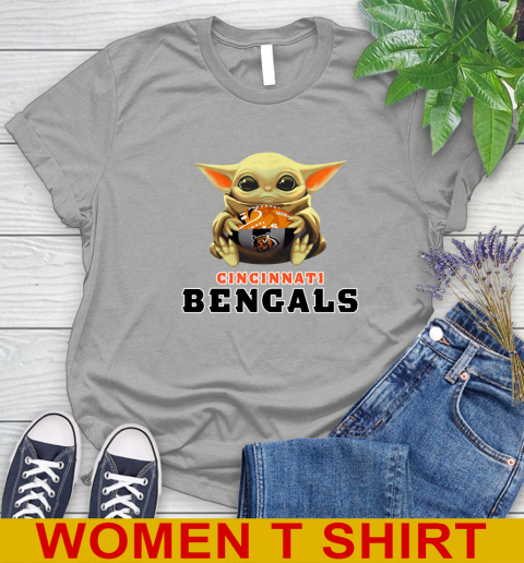 NFL Football Cincinnati Bengals Baby Yoda Star Wars Shirt Women's T-Shirt 11