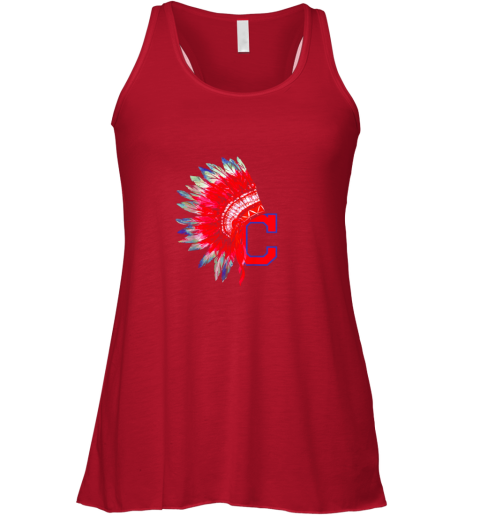 oulk new cleveland hometown indian tribe vintage for baseball fans awesome flowy tank 32 front red