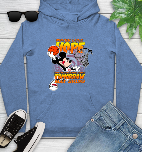 Atlanta Hawks NBA Basketball Mickey Disney Never Lose Hope Youth Hoodie 13