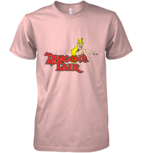 b9so dragons lair daphne baseball shirts premium guys tee 5 front light pink