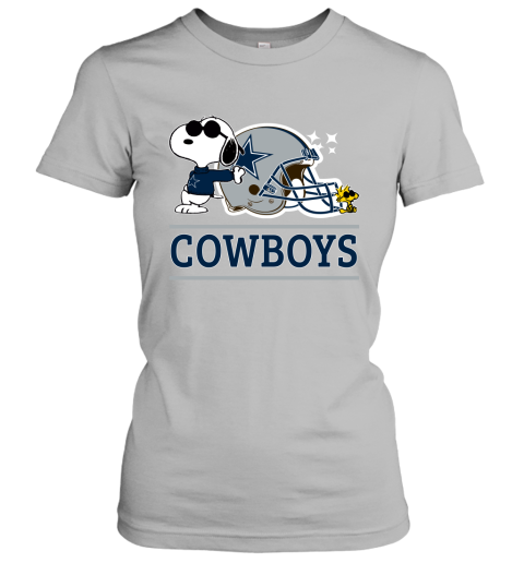 The Dallas Cowboys Joe Cool And Woodstock Snoopy Mashup Women's T-Shirt