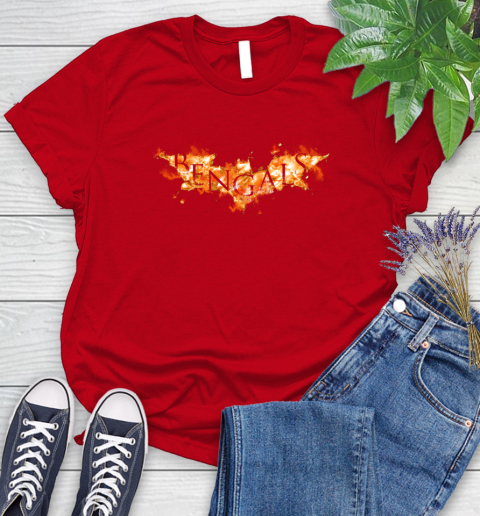 NFL Cincinnati Bengals Batman Logo DC Football Sports Shirt Women's T-Shirt 13