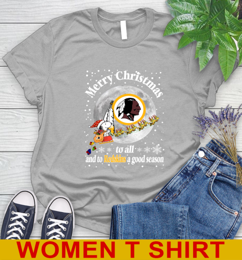 Washington Redskins Merry Christmas To All And To Redskins A Good Season NFL Football Sports Women's T-Shirt 5