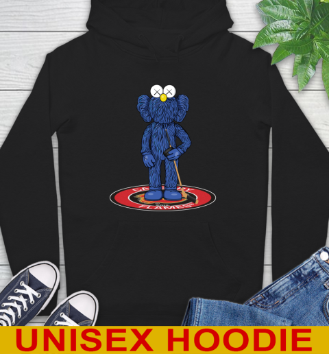 NHL Hockey Calgary Flames Kaws Bff Blue Figure Shirt Hoodie 2