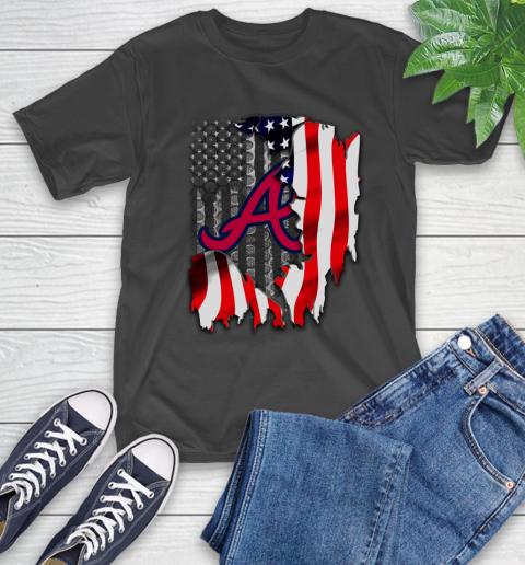 Atlanta Braves MLB Baseball American Flag T-Shirt