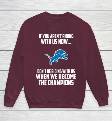 NFL Detroit Lions Football We Become The Champions Youth Sweatshirt 4