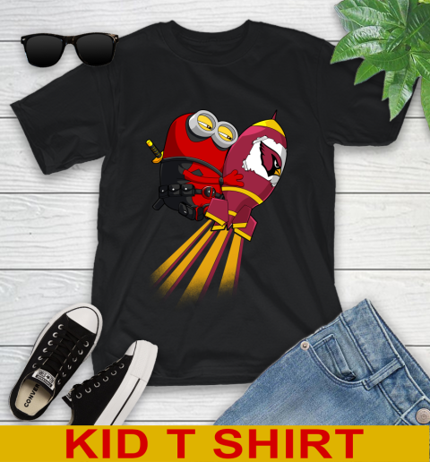 NFL Football Arizona Cardinals Deadpool Minion Marvel Shirt Youth T-Shirt