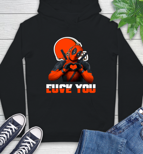 NHL Cleveland Browns Deadpool Love You Fuck You Football Sports Hoodie