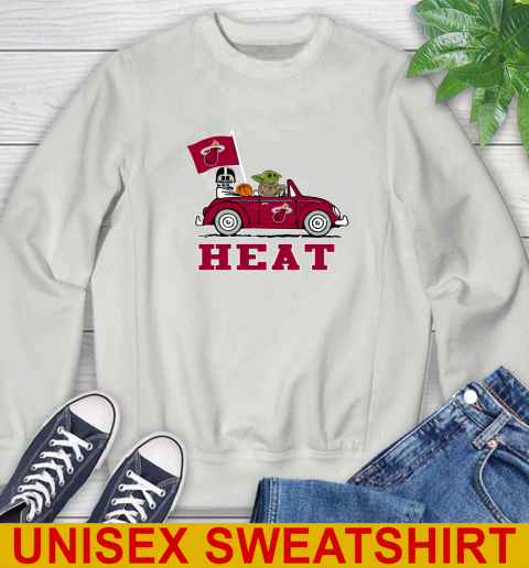 NBA Basketball Miami Heat Darth Vader Baby Yoda Driving Star Wars Shirt Sweatshirt 5