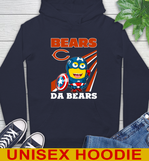 NFL Football Chicago Bears Captain America Marvel Avengers Minion Shirt Hoodie 3
