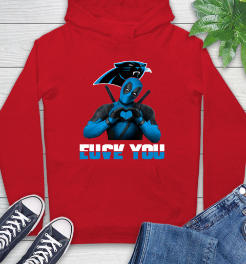 NHL Carolina Panthers Deadpool Love You Fuck You Football Sports Hoodie 10