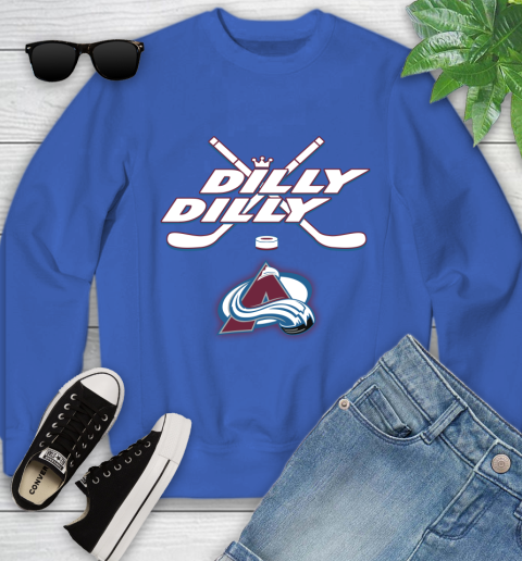 NHL Colorado Avalanche Dilly Dilly Hockey Sports Youth Sweatshirt 8