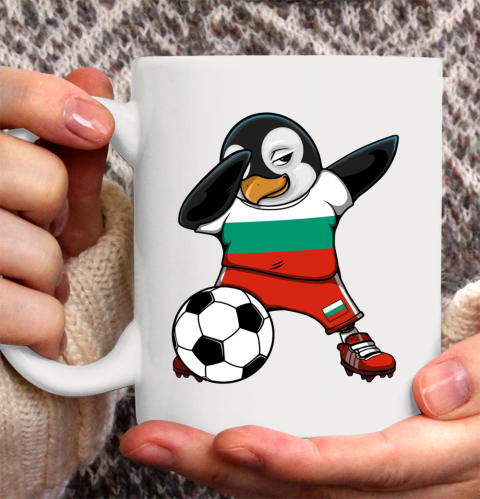 Dabbing Penguin Bulgaria Soccer Fans Jersey Football Lovers Long Sleeve Ceramic Mug 11oz