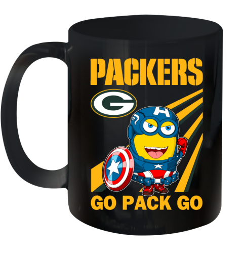 NFL Football Green Bay Packers Captain America Marvel Avengers Minion Shirt Ceramic Mug 11oz