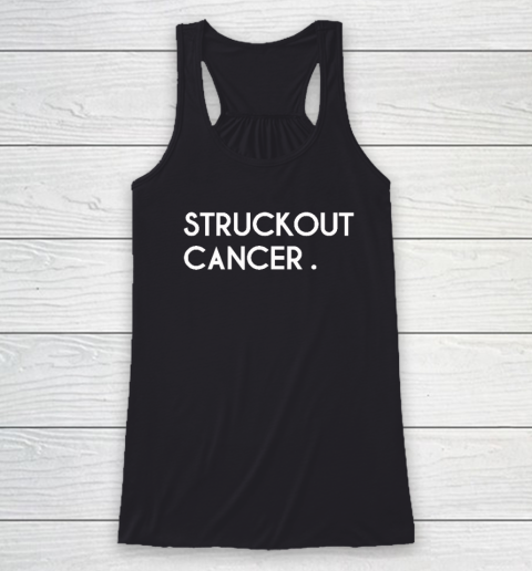 Struckout Cancer Awareness, Walk, Baseball Racerback Tank
