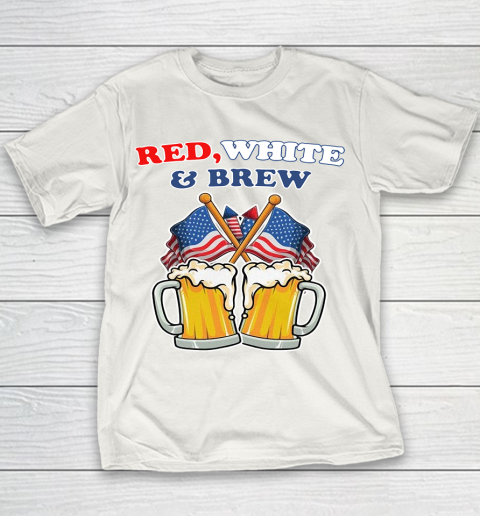 Beer Lover Funny Shirt BEER RED WHITE AND BREW 4TH OF JULY Youth T-Shirt