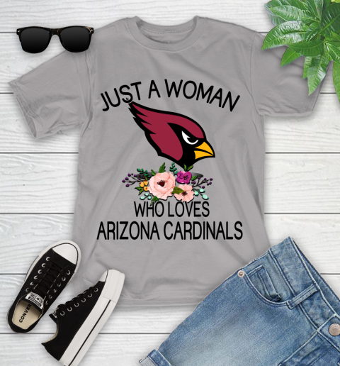 NFL Just A Woman Who Loves Arizona Cardinals Football Sports Youth T-Shirt 2