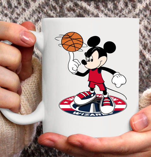 NBA Basketball Washington Wizards Cheerful Mickey Disney Shirt Ceramic Mug 11oz 2