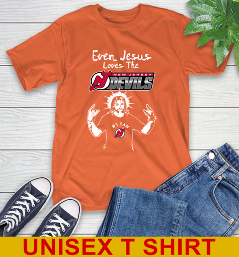 New Jersey Devils NHL Hockey Even Jesus Loves The Devils Shirt T-Shirt 4