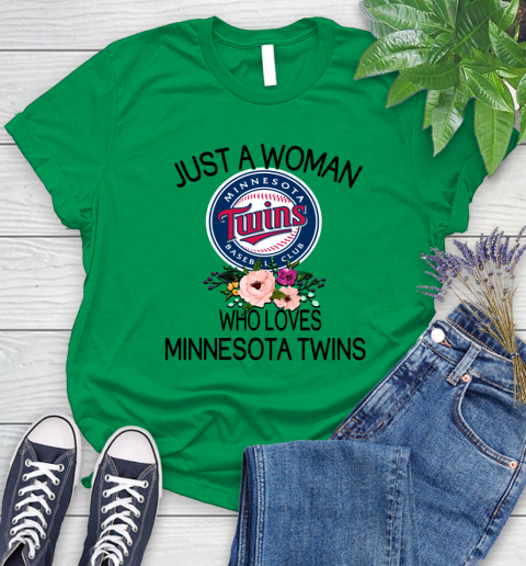MLB Just A Woman Who Loves Minnesota Twins Baseball Sports Women's T-Shirt 4