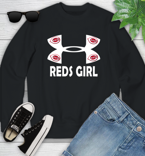 MLB Cincinnati Reds Under Armour Baseball Sports Youth Sweatshirt