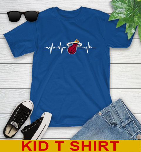 Miami Heat NBA Basketball Heart Beat Shirt Youth T-Shirt 10