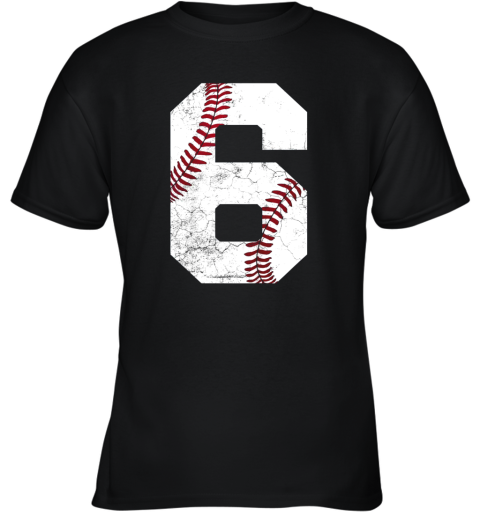Kids 6th Birthday Shirt Baseball Boys Kids Six 6 Sixth Gift Youth T-Shirt
