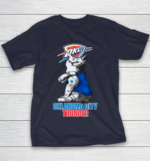 NBA Basketball My Cat Loves Oklahoma City Thunder Youth T-Shirt 2