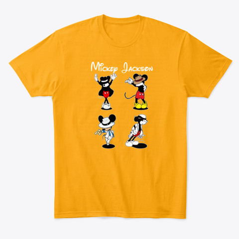 wrom mickey jackson four style dance micheal jackson classic t shirt 2 front gold
