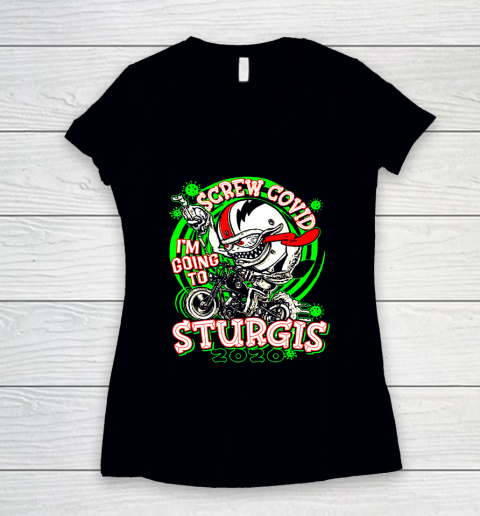 Screw Covid I'm Going to Sturgis 2020 Women's V-Neck T-Shirt