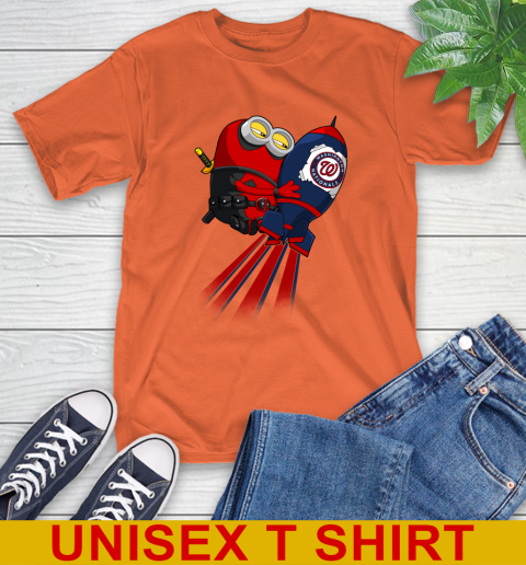 MLB Baseball Washington Nationals Deadpool Minion Marvel Shirt T-Shirt 4