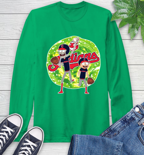 MLB Cleveland Indians Rick And Morty Baseball Sports Long Sleeve T-Shirt 7