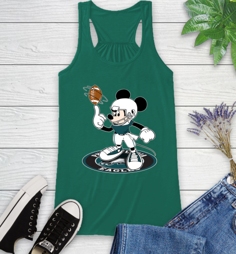 NFL Football Philadelphia Eagles Cheerful Mickey Disney Shirt Racerback Tank 7