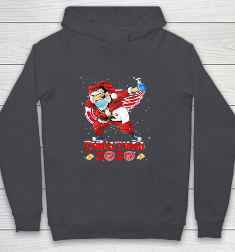 Detroit Red Wings Funny Santa Claus Dabbing Christmas 2020 NHL Youth Hoodie 5