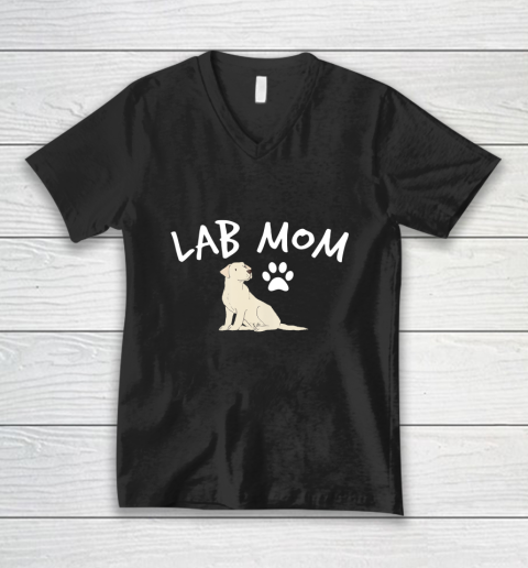 Dog Mom Shirt Labrador Retriever Lab Mom Dog Puppy Pet Lover Gift V-Neck T-Shirt