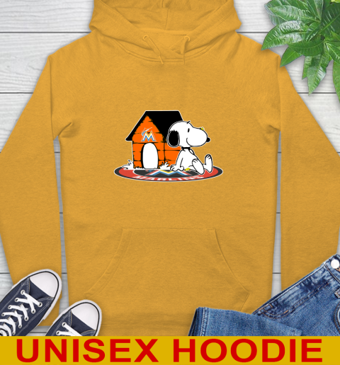 MLB Baseball Miami Marlins Snoopy The Peanuts Movie Shirt Hoodie 3
