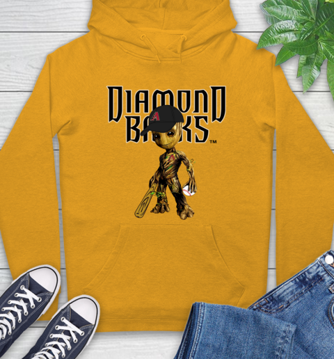 MLB Arizona Diamondbacks Groot Guardians Of The Galaxy Baseball Hoodie 3