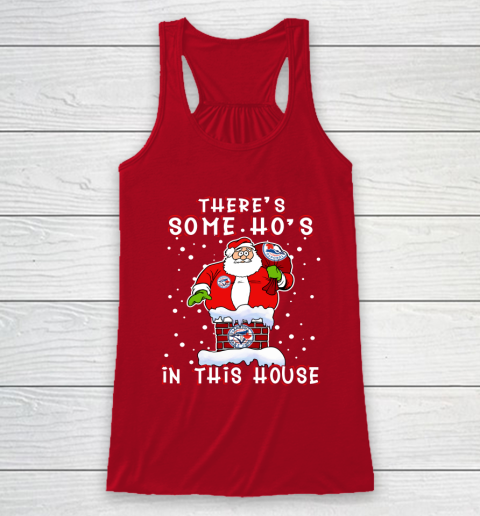 Toronto Blue Jays Christmas There Is Some Hos In This House Santa Stuck In The Chimney MLB Racerback Tank 4