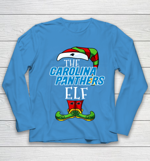 Carolina Panthers Christmas ELF Funny NFL Youth Long Sleeve 5