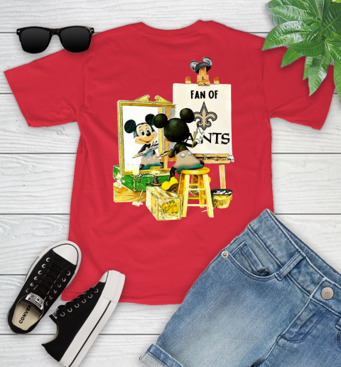 NFL Football New Orleans Saints Mickey Drawing Shirt 104