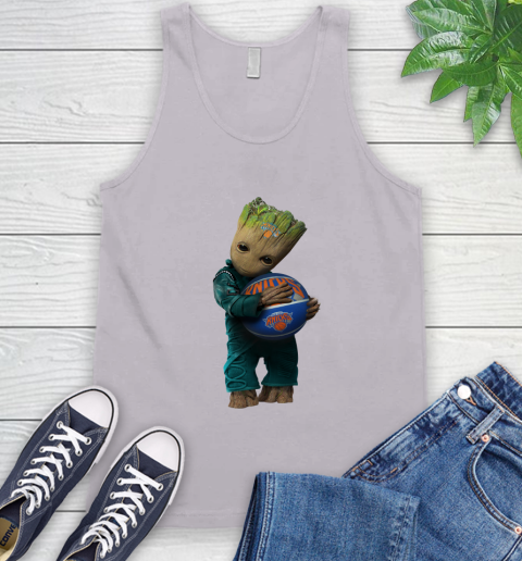 NBA Groot Guardians Of The Galaxy Basketball Sports New York Knicks Tank Top - Image 5