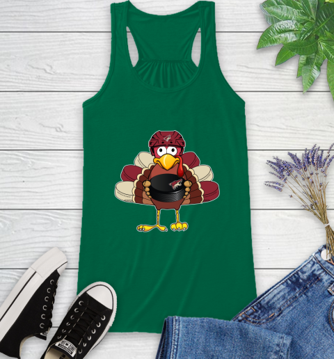 Arizona Coyotes Turkey Thanksgiving Day Racerback Tank 7