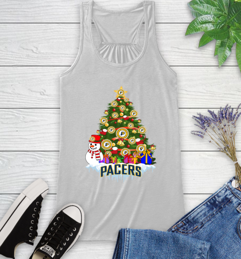 Indiana Pacers Merry Christmas NBA Basketball Sports Racerback Tank