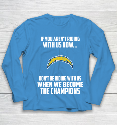 NFL Los Angeles Chargers Football We Become The Champions Youth Long Sleeve 5